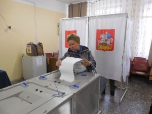В поселка рыбхоза «Гжелка» очередь голосующих