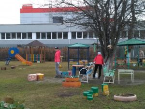Субботник на территории детского сада 34 в п.Электроизолятор
