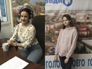 Гости студии — преподаватель колледжа им.Федорова Лариса Миронова и художник Алина Ушакова