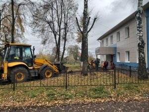 В рамках Губернаторской программы «Дороги Подмосковья» на территории Никоновской амбулатории Раменской ЦРБ проводятся работы по благоустройству