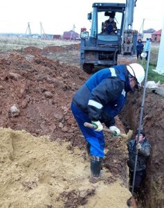 Раменский водоканал выполняет прокладку канализационной сети в с.Заворово.