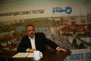 Акоп Акопян в студии Раменского радио
