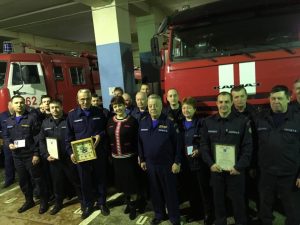Галина Голинкова поздравила пожарных  с Днем спасателя