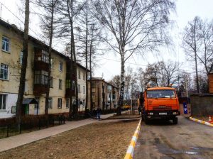 На ул. Аэропортовская в п.Быково Раменского г.о. проведена промывка водопроводных сетей
