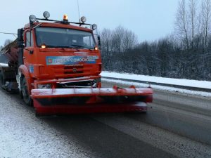 Этой ночью на дороги Раменского г.о. для уборки и обработки противогололедными реагентами вышли 8 машин