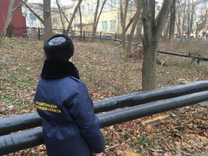 По предписанию Госадмтехнадзора в пос.ГКЗ устранили нарушения в содержании теплотрасс