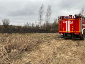 Возгорание травы произошло сегодня в г.Раменское