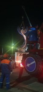 АО «Мособлэнерго» помогло установить стелу в Гжели