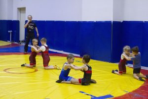 Занятия в секции вольной борьбы на базе спорткомплекса «Борисоглебский»