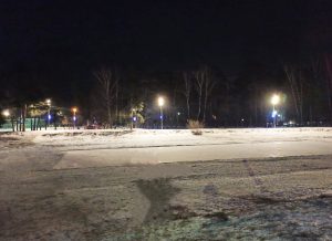 В ТУ «Ильинский» Раменского г.о. на территории Ильинского пруда организован каток