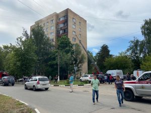 Пожар в девятиэтажном доме на ул.Коммунистическая произошел сегодня в Раменском