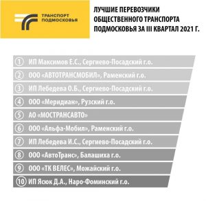 Транспортное предприятие «АВТОТРАНСМОБИЛ» из Раменского г.о. – в числе лучших перевозчиков общественного транспорта Московской области