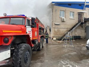 Пожар на Северном шоссе в Раменском