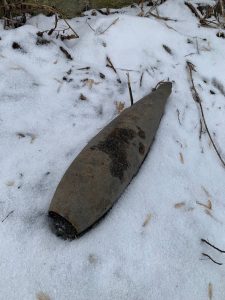 Боеприпас времен ВОВ нашли в д.Юрово
