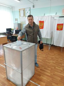 На выборах губернатора Московской области свой голос оставил Директор ТУ Вялковское Андрей Стародонов