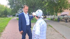 Заместитель главы Раменского округа Владимир Каменских провел обход территорий в городе
