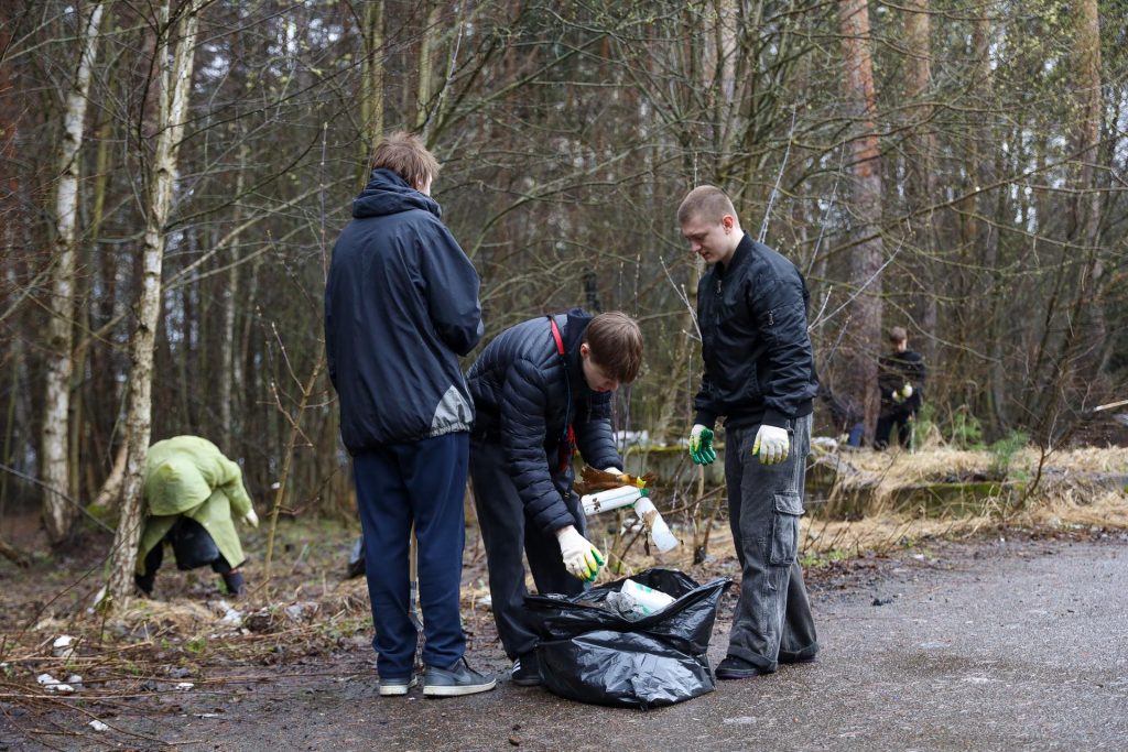Раменская молодёжь привела в порядок лесной массив в микрорайоне Холодово